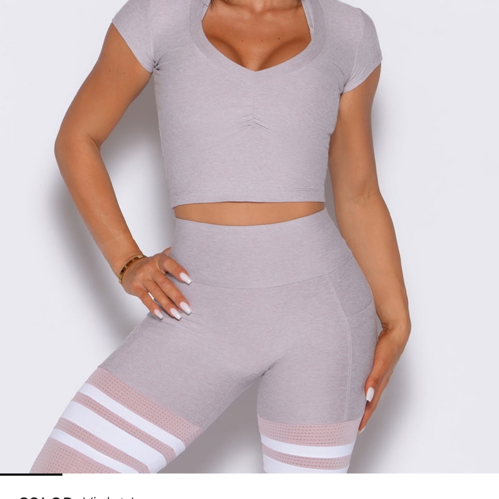 Bombshell Sportswear Lilac Crop Top